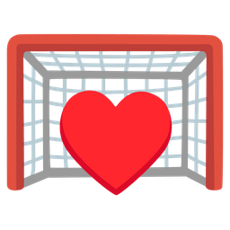 heart suit and goal net