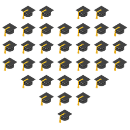 heart suit and graduation cap