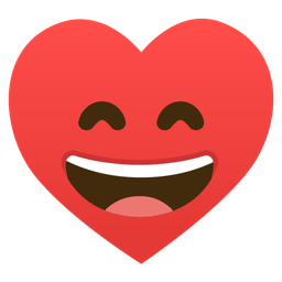 Heart suit and Grinning face with smiling eyes