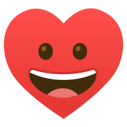 Heart suit and Grinning face