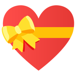 heart suit and heart with ribbon