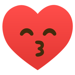 Heart suit and Kissing face with smiling eyes