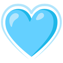 heart suit and light blue heart