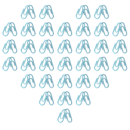 heart suit and linked paperclips