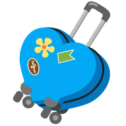 heart suit and luggage