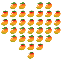 heart suit and mango