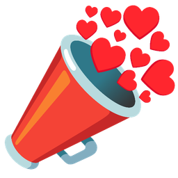 heart suit and megaphone