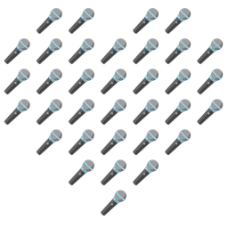 heart suit and microphone