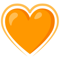 heart suit and orange heart