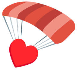 heart suit and parachute