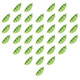 heart suit and pea pod