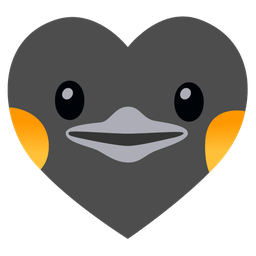 heart suit and penguin