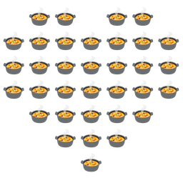 heart suit and pot of food