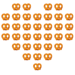 heart suit and pretzel