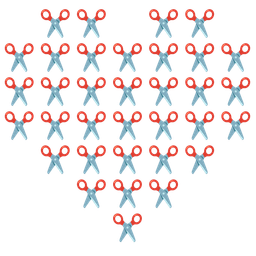 heart suit and scissors