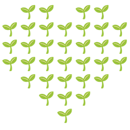 heart suit and seedling