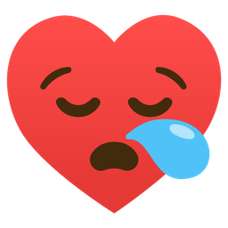 heart suit and sleepy face