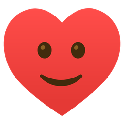 Heart suit and Slightly smiling face