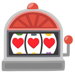 heart suit and slot machine
