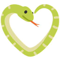 heart suit and snake