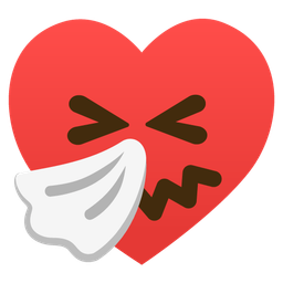 heart suit and sneezing face