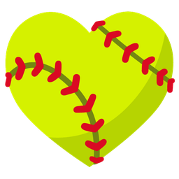 heart suit and softball