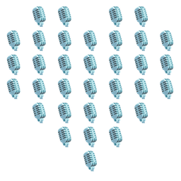 heart suit and studio microphone