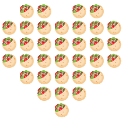 heart suit and stuffed flatbread