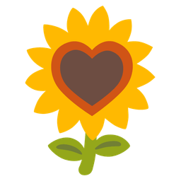 heart suit and sunflower