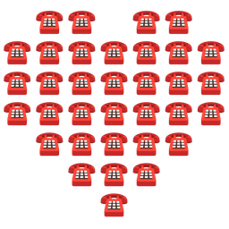 heart suit and telephone