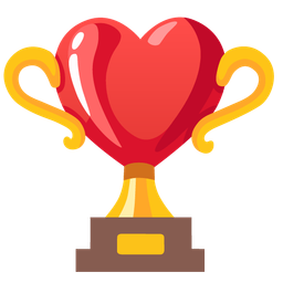 heart suit and trophy