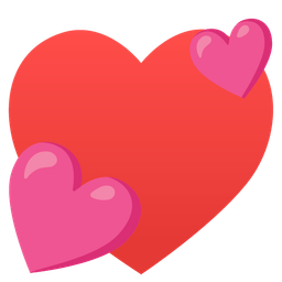 heart suit and two hearts