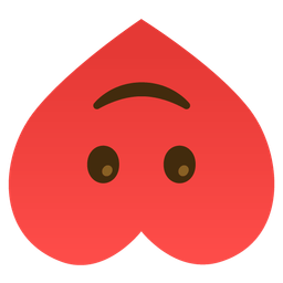 Heart suit and Upside-down face