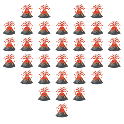 heart suit and volcano