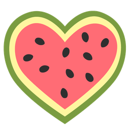 heart suit and watermelon