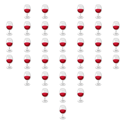 heart suit and wine glass