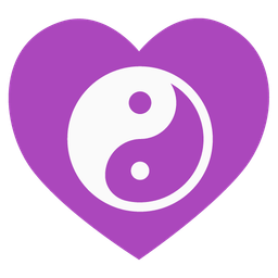 heart suit and yin yang