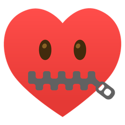 heart suit and zipper-mouth face