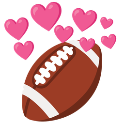 heart with arrow and american football