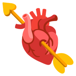 Heart with arrow and Anatomical heart