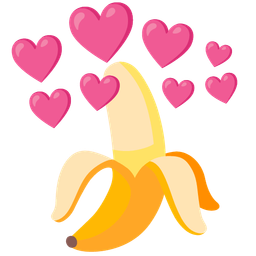 heart with arrow and banana
