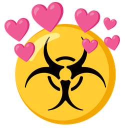 heart with arrow and biohazard