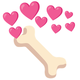 heart with arrow and bone