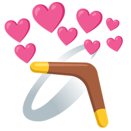 heart with arrow and boomerang