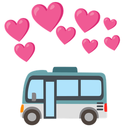 heart with arrow and bus
