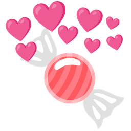 heart with arrow and candy