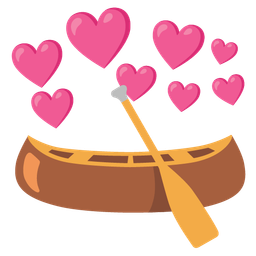 heart with arrow and canoe