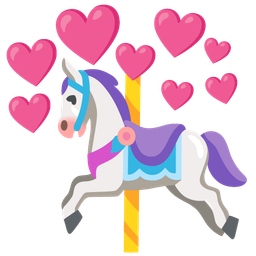 heart with arrow and carousel horse