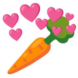 heart with arrow and carrot