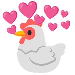 heart with arrow and chicken